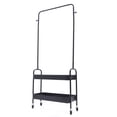thumbnail image 5 of Clothing Rack Garment Rack Clothes Hanger Rolling Base w/ 2 Metal Basket Retail, 5 of 11