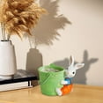 thumbnail image 2 of TIELUTT Mignon Pot de Fleurs en Résine en Forme de Lapin pour Plantes Succulentes, Intérieur, Auto-Arrosage, Rond, en Silicone, 4, 2 of 5