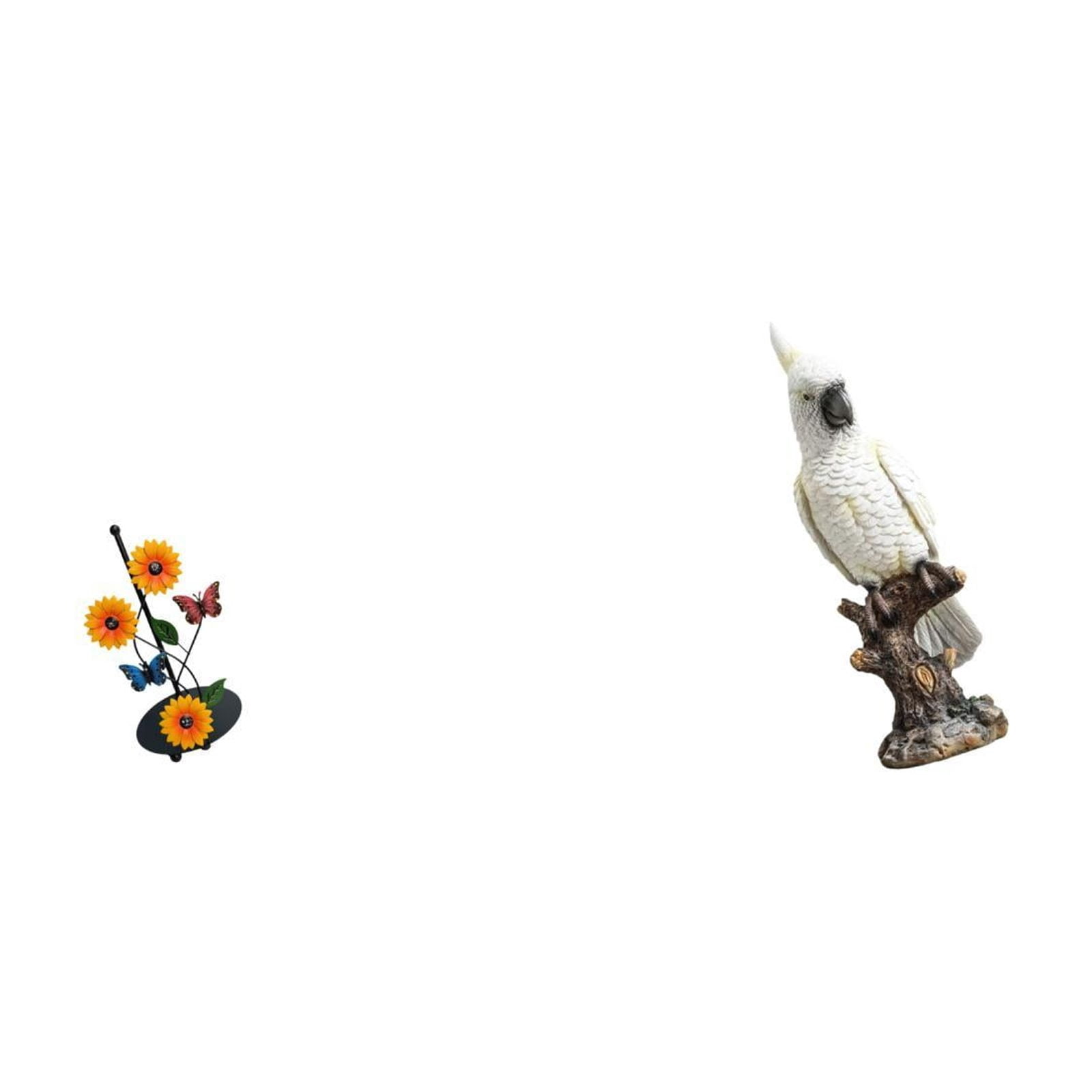 Fiocias Parrot Paper Towel Holder Dispenser Non Slip Vertical Tissue Holder Rack Animal Sculpture Resin Indoor Decorative Figurine Desktop Ornament for Home D