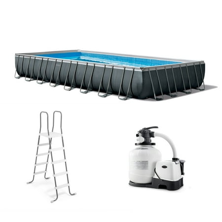 Intex 32 Ft x 16 Ft x 52 Inch Ultra XTR Rectangular Swimming Pool Set with Pump