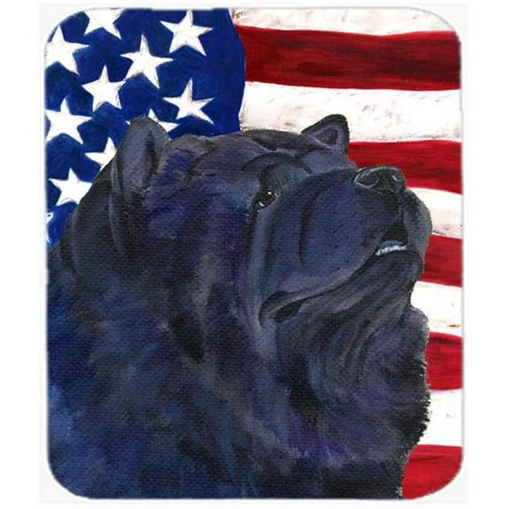 Usa American Flag With Chow Chow Mouse Pad, Hot Pad Or Trivet