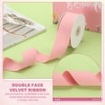 thumbnail image 3 of Double Face Velvet Ribbon for Gift Wrapping, 1-1/2 Inch x 10 Yard Velvet Wired Vintage Trim Ribbons, Khaki, 3 of 6