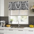 thumbnail image 5 of 2 Pack Valances for Windows, Polynesia Texture Window Valances for Living Room/Bedroom/Bathroom, Vintage Floral Tribe Abstract Art Black Light Filtering Kitchen Curtain Valance 54"W x18" L, 5 of 9