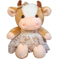 thumbnail image 1 of Peluche de peluche HUOGUO con forma de vaca rural, 32 cm, para regalo para niños, 1 of 4