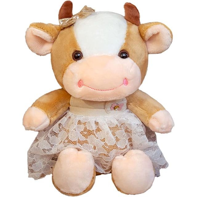 Peluche de peluche HUOGUO con forma de vaca rural, 32 cm, para regalo para niños
