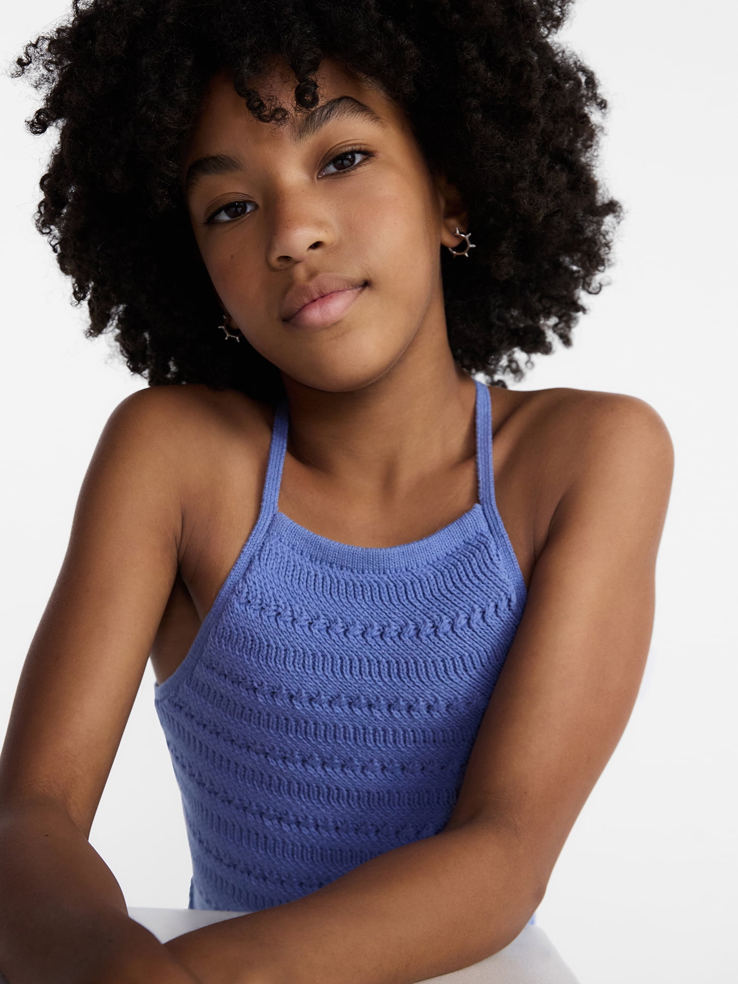 Weekend Academy Girls Crochet Halter Top, Sizes 4-18