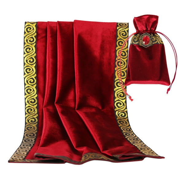 Yeacher Nappe de Tarot Autel Divination avec Cartes de Tarot Sac Accessoires de Jeu de Société