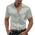thumbnail image 2 of Men's Casual Short Sleeve Button-Down Shirt for Party and Daily Wear, 2 of 8