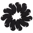 thumbnail image 3 of Iron Club Headcover, Durable Delicate 11Pcs/Set Neoprene Iron Club Head Cover Set  for  Training Green,Black, 3 of 8