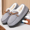 thumbnail image 5 of Gray Women Indoor Velvet Thick Fashionable Shoes For Fall And Winter Days With Outdoor Warm Short Tube And Soft Comfort, 5 of 8