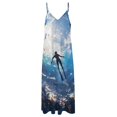 thumbnail image 4 of Water Splash Ripple Sleeveless Dress Woman Fashion Long Dresses Women's Summer Suit Dress Summer 2025 Women, 4 of 7