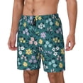 thumbnail image 1 of Balery Floral Bañador para hombre, shorts de playa de secado rápido con entrepierna y forro de compresión-Medium, 1 of 6