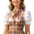 thumbnail image 3 of YUEHUA Silk Head Scarves for Women Cotton Hair Scarf 35”Large Square Bandana Travel Oktoberfest Like Neck Scarf Shawl, 3 of 9