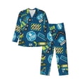 thumbnail image 1 of Balery Machinery Road Construction Pijama para Hombre de Dos Piezas con Manga Larga, Conjunto de Dormir y Descanso Suave con Bolsillos-Large, 1 of 7
