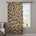 thumbnail image 4 of Leopard Prints Sheer Curtains 84 Inches Long, Modern Geometric Animals Textured Light Filering Curtains, Breathable Simi Curtain Privacy Drapes for Living Room Bedroom Lightweight Window Treatment, 4 of 9