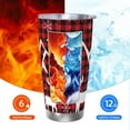 thumbnail image 6 of Easygdp Christmas Buffalo Plaid 20oz Stainless Steel Vacuum Insulated Double Wall Travel Tumbler, Durable Insulated Coffee Mug with Spillproof Lid-Straw Three-piece Set, 6 of 8