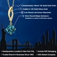 thumbnail image 2 of Gem Stone King 14K Yellow Gold London Blue Topaz and Lab Grown Diamond Pendant Necklace for Women | 2.53 Cttw | Gemstone November Birthstone | Round 8MM | With 18 inch Chain, 2 of 6