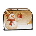 thumbnail image 2 of Uemuo Christmas Snowman Gift Print Toaster Cover 2 Slice, Small Kitchen Appliance Covers, Toaster Oven Cover with Loop, Bread Machine Cover Dust Cover Protection, 2 of 7