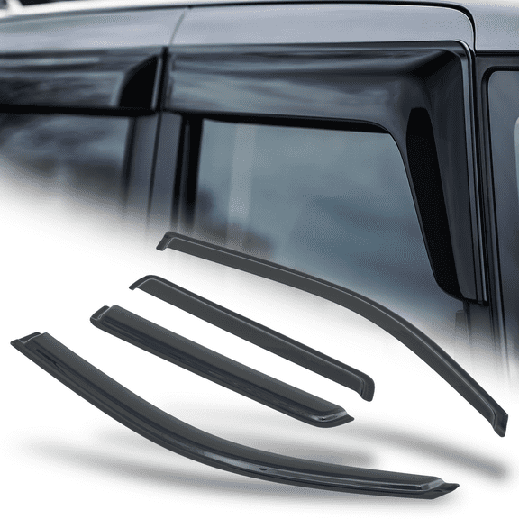 M-AUTO 4 Pieces Window Visor Shade Vent Sun Rain Deflector for 2002-2006 GMC Envoy; 2002-2006 Chevy Trailblazer; 2003-2008 Isuzu Ascender
