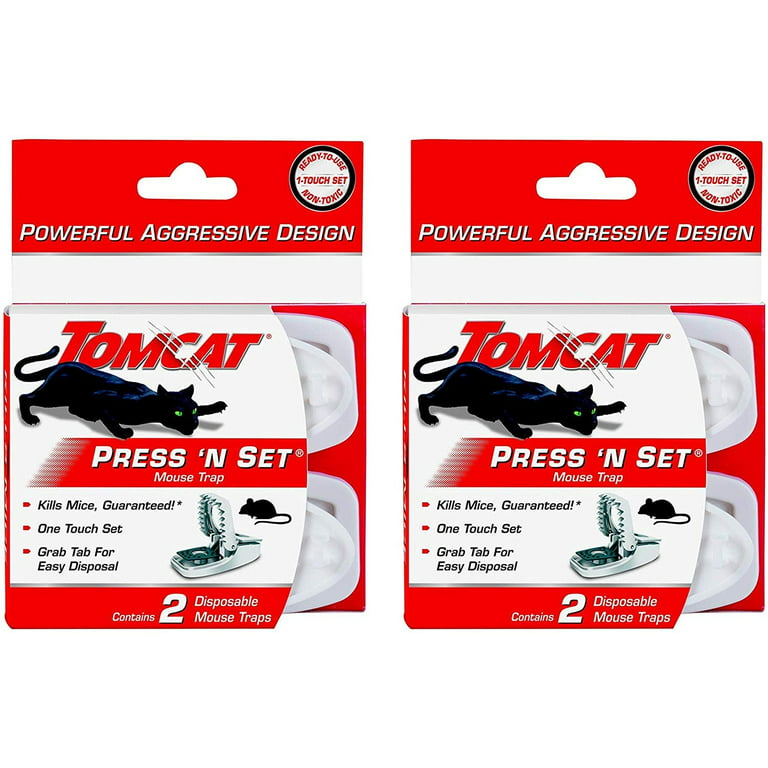 Tomcat Press 'N Set Mouse Traps, 2 Pack