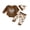 Brown, variant on Loicainy Infant Baby Boy Fall Outfits 3 6 12 18 Months Football Letter Embroidered Long Sleeve Romper Pants and Knot Hat 3 Piece Clothes Set