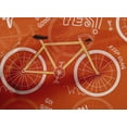thumbnail image 5 of oneOone Cotton Cambric Orange Fabric Bicycle Diy Clothing Quilting Fabric Print Fabric By Yard 56 Inch Wide, 5 of 6