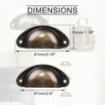thumbnail image 6 of Uxcell 3.18" x 1.38" x 0.71" Bin Cup Pulls Brushing Drawers Dresser Handle Metal Alloy Brushing Copper Tone 15pcs, 6 of 7