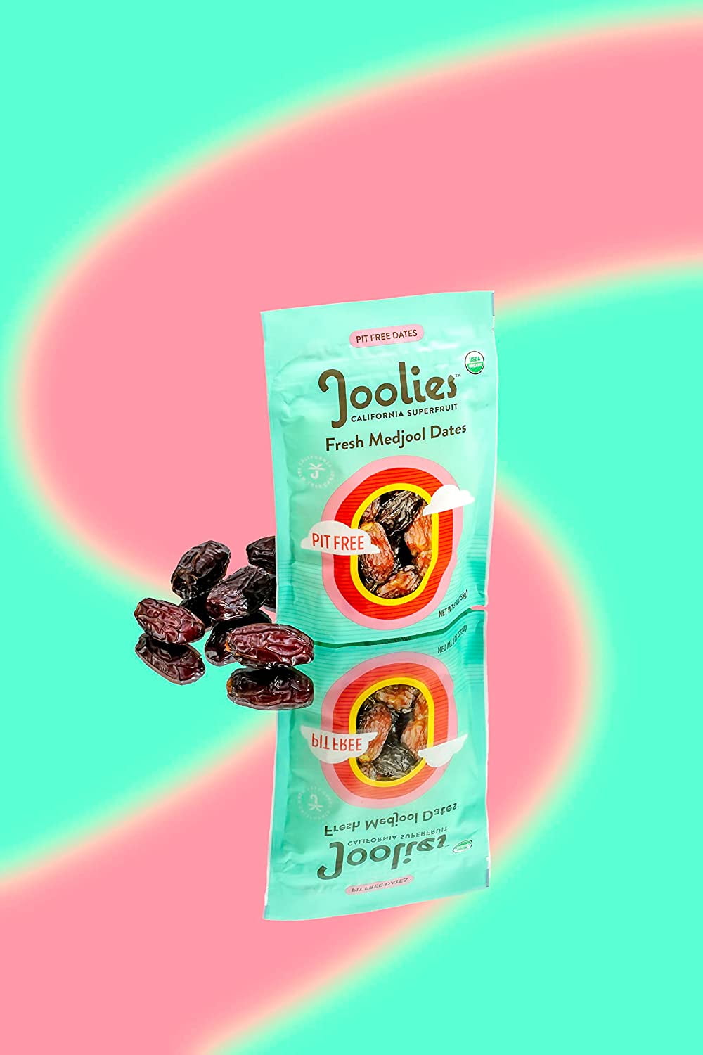 (3 pack) Joolies Organic Pit Free Medjool Dates, 9oz Pack - Fresh Dried Fruits