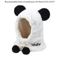 thumbnail image 2 of Lovely Panda Hat Navidad Props New Year Thick Winter Hat Adults Kids Winter Panda Ears For Home Furry Panda, 2 of 8