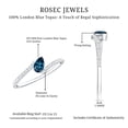 thumbnail image 5 of Rosec Jewels Natural London Blue Topaz Promise Ring for Women - AAA Quality Blue Topaz and Diamond Ring - Ready to Gift, 925 Sterling Silver, US 4.00, 5 of 6