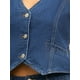 thumbnail image 5 of INSPIRAR CHIC Conjunto de Chaleco de Mezclilla para Mujer y Jeans de Mezclilla de 2 Piezas S Azul Oscuro, 5 of 5