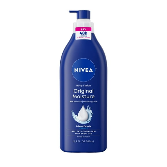 NIVEA Original Moisture Body Lotion with Vitamin E, 48Hr Daily Body Moisturizer, 16.9 fl oz