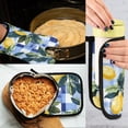 thumbnail image 5 of Yayeee Oven Mitts and Pot Holder Set of 2 Heat Resistant Kitchen Gloves Baking Hot Pad, Cartoon Lemon Leaves, 5 of 5