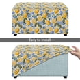 thumbnail image 5 of Xixirimido Lemon Vintage Floral Blue Pattern Ottoman Cover Rectangle Stretch Footrest Stool Cover for Storage Ottoman, Foot Stool Slipcover Protector with Nonslip Elastic Bottom, Large, 5 of 7