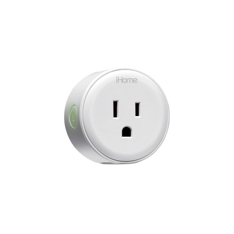 iHome Smart Plug Works with Alexa and Google Home, App Control, 10 Amps -  (Single Pack) White 
