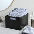 thumbnail image 2 of Better Homes & Gardens Rubber Wood Storage Basket, Charcoal, 2 of 5