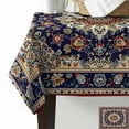 thumbnail image 2 of Medallion Oriental Rectangle Tablecloths 60x140,Boho Traditional Tribal Ethnic Flower Table Cloth Table Cover Indoor/Outdoor Tabletop Decor for Wedding Holiday Party Dinner Baby Shower, 2 of 7