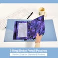 thumbnail image 5 of 2 Pack Flip Folders with Clear PVC Window Binder Pouches 3-Ring Binder Organizer for Office & Home Bats in The Night Sky, 5 of 6