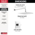 thumbnail image 4 of Delta Faucet Modern Raincan Square Single-Function Shower Valve Trim Kit Brushed Nickel, Shower Faucet Set, Rainfall Shower Head, SpotShield Stainless T14268-SP-PP (Valve Not Included), 4 of 5
