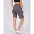 thumbnail image 3 of Real Essentials 4 Pack: Women's 9" Bermuda Long High Waisted Shorts with Pockets Casual Workout Athletic (Available in Plus), 3 of 6