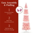 thumbnail image 5 of Best Choice Products 9ft Pink Pre-Lit Artificial Snow Flocked Pencil Christmas Tree Holiday Decoration w/ 500 Lights, 5 of 8