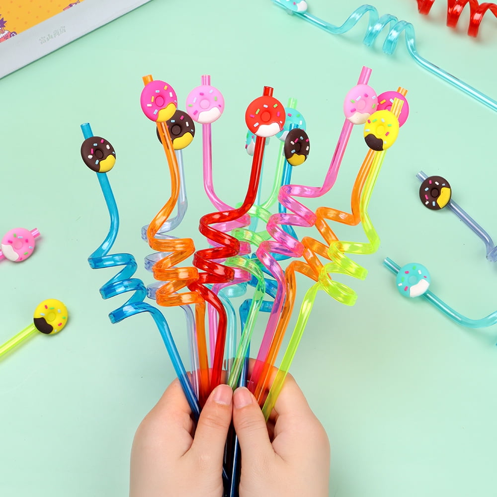 24-Piece Set Princess Birthday Party Straws-Reusable Princess Drinking Plastic Straws Girl Party Supplies 