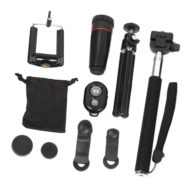 Accesorios de Viaje con trípode Control remoto y Lente telescópica 8x todo en 1 Sunnimix