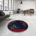 thumbnail image 4 of Ahgly Company Machine Washable Indoor Rectangle Traditional Deep-Sea Blue Area Rugs, 7' x 9', 4 of 7