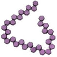 thumbnail image 2 of Czech Glass Honeycomb Beads, 2-Hole Hexagon 6mm, 30 Pieces, Pastel Bordeaux, 2 of 2