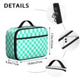 thumbnail image 6 of Blue and White Checkered Pattern Insulated Lunch Bag Teens,Bento School Lunch Bag for Teens for Work,Picnic or Travel 10.6x7.7x4.3 Inches,12 Can Capacity, 6 of 6