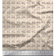 thumbnail image 1 of Soimoi White Poly Georgette Fabric Stripe & Scooter Transport Decor Fabric Printed Yard 52 Inch Wide, 1 of 4