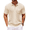Cream, variant on Mens Polo Shirts Short Sleeve Textured Knitted Polo Shirt Slim Fit Collared Golf Shirts Summer Shirt