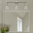thumbnail image 4 of 205-PN-G62 Innovations Lighting Cone - 3 Light Bath Vanity In Industrial Style-11 Inches Tall and 30 Inches Wide-Polished Nickel Finish-Clear Glass, 4 of 4