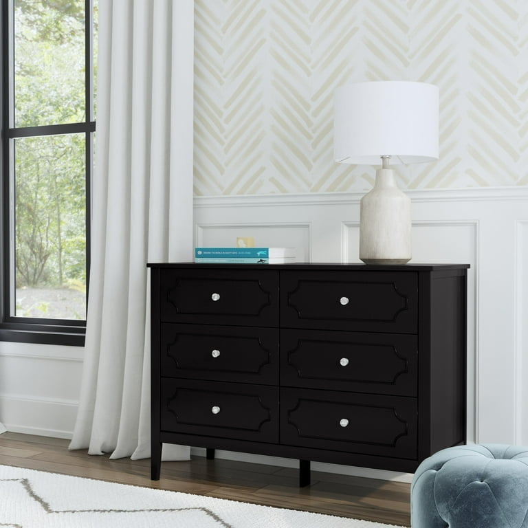 CELINE ベルベット ブラック ベスト　ジレ　drawer イザベルマラン DaVinci Chloe Regency 6-Drawer Dresser, Ebony - Walmart.com